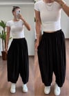 Siyah Modal Kumaş Şalvar Pantolon