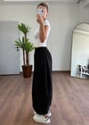 Siyah Modal Kumaş Şalvar Pantolon