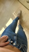 taş detay yüksek bel jean pantolon