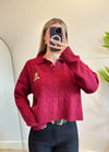 Teddy Bordo Polo Yaka Triko Kazak