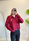 Teddy Bordo Polo Yaka Triko Kazak