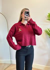 Teddy Bordo Polo Yaka Triko Kazak