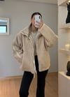 Teddy Krem Peluş Mont
