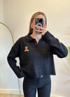 Teddy Siyah Polo Yaka Triko Kazak
