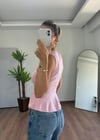 Toka Detay Pembe Bluz 
