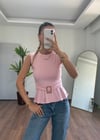 Toka Detay Pembe Bluz 