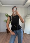 Toka Detay Sİyah Bluz
