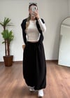 Üç İplik Siyah Paça Lastik Eşofman