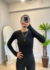 Vena Oysho İçi Şardonlu Parmak Geçmeli Siyah Body