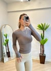 Vena Oysho İçi Şardonlu Parmak Geçmeli Vizon Body