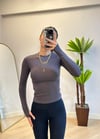 Vena Oysho İçi Şardonlu Parmak Geçmeli Füme Body
