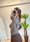 Vena Oysho İçi Şardonlu Parmak Geçmeli Haki Body