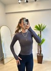 Vena Oysho İçi Şardonlu Parmak Geçmeli Füme Body