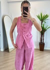 Vendy Pembe Yelek Takım