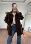 Venix Kahverengi Ara Boy Trençkot
