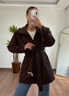 Venix Kahverengi Ara Boy Trençkot