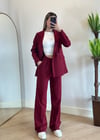 Wany Bordo Oversize Blazer Ceket