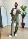 Wany Haki Oversize Blazer Ceket Takım