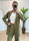 Wany Haki Oversize Blazer Ceket Takım