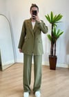 Wany Haki Oversize Blazer Ceket Takım