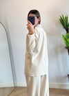 Wany Krem Oversize Blazer Ceket