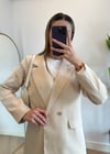 Wany Krem Oversize Blazer Ceket