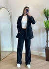 Wany Siyah Oversize Blazer Ceket