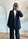 Wany Siyah Oversize Blazer Ceket