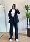 Wany Siyah Oversize Blazer Ceket