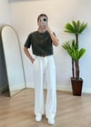 Wena Oversize Yarım Kol Haki Basic T-shirt