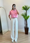 Wena Oversize Yarım Kol Pembe Basic T-shirt