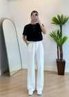 Wena Oversize Yarım Kol Siyah Basic T-shirt