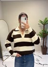 Wenda Kahverengi Çizgili Triko