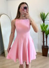 Zara Pileli Pembe Elbise