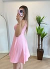 Zara Pileli Pembe Elbise