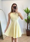 Zara Pileli Sarı Elbise