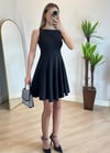 Zara Pileli Siyah Elbise