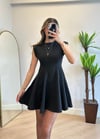 Zara Siyah Pileli Elbise 
