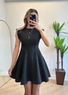 Zara Siyah Pileli Elbise 