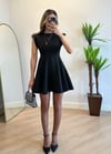 Zara Siyah Pileli Elbise 