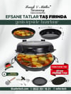 FRANK & MÜLLER GERMANY TAŞ FIRIN SETİ - SİYAH (TEPSİ HEDİYELİ)