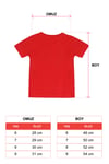 Bisiklet Yaka Kırmızı Renk Erkek Çocuk Tshirt