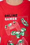 Bisiklet Yaka Kırmızı Renk Erkek Çocuk Tshirt