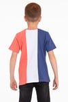 Bisiklet Yaka Kısa Kol Çift Renkli İndigo Renk Erkek Çocuk Tshirt