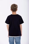 Patlı Düğmeli 2'Li Beyaz Lacivert Renk Erkek Çocuk Tshirt
