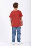  Patlı Düğmeli Basıc Ekru Kiremit Renk Erkek Çocuk Tshirt