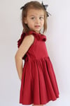 Parla Kids Kız Çocuk Bordo Cherry Fiyonklu Fırfırlı Elbise Toka Takım, İNDİRİM – Parla Kids resmi ürün görseli