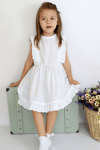 Parla Kids Kız Bebek Eloise Beyaz Fisto Elbise Toka Takım ELB-0084., İNDİRİM – Parla Kids resmi ürün görseli