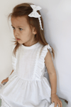 Parla Kids Kız Bebek Eloise Beyaz Fisto Elbise Toka Takım ELB-0084., İNDİRİM – Parla Kids resmi ürün görseli