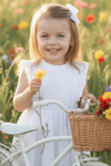 Parla Kids Kız Bebek Eloise Beyaz Fisto Elbise Toka Takım ELB-0084., İNDİRİM – Parla Kids resmi ürün görseli